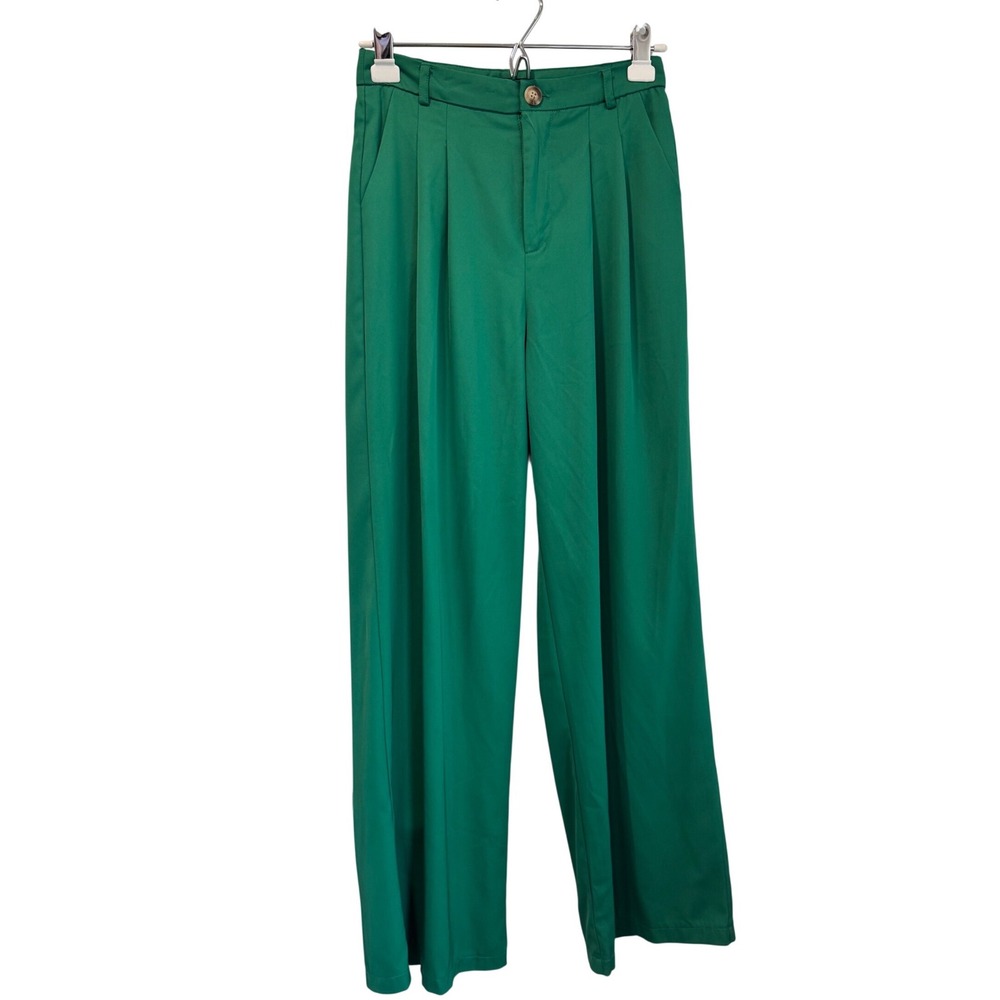 Nasty Gal Emerald Wide Leg Trousers
